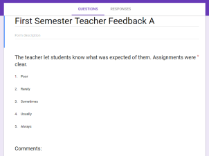 Teacher Feedback